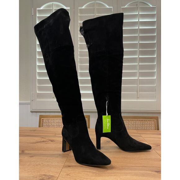Sam Edelman Women's Shea Over the Knee Boots Black Suede Size 9 NWOB Luxe Boot - Picture 2 of 14